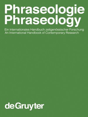 cover image of Phraseologie